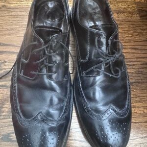 Classic Johnston & Murphy Black Leather Men's Dress Shoes